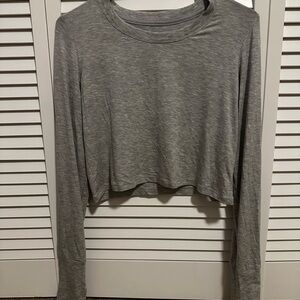 Aerie Heather Gray Long Sleeve Top